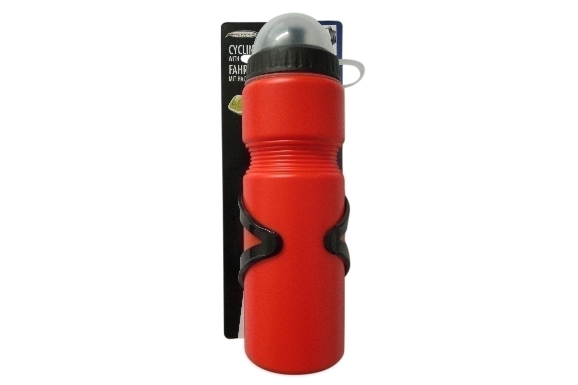 Bidon 750ml Rood +Houder *** ACTIE UITVERKOOP ***OPRUIMING***