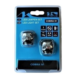 Fietsverlichting set Led Cobra 220630 Zwart *** ACTIE UITVERKOOP ***OPRUIMING***