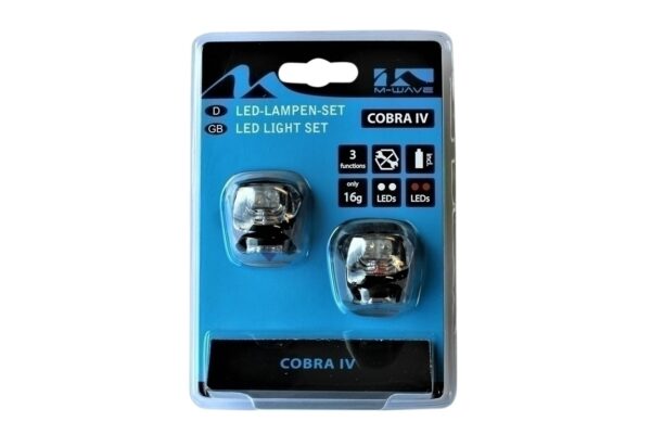 Fietsverlichting set Led Cobra 220630 Zwart *** ACTIE UITVERKOOP ***OPRUIMING***