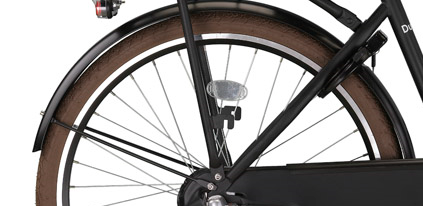 Spatbord 28 INCH ACHTER Urban Dutch L-500-Mat Zwart